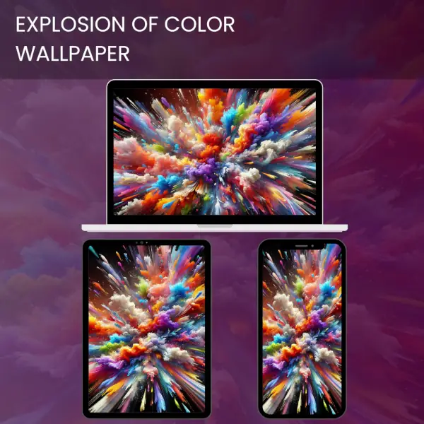 Abstract explosion of color in motion with vibrant clouds of paint.600v2